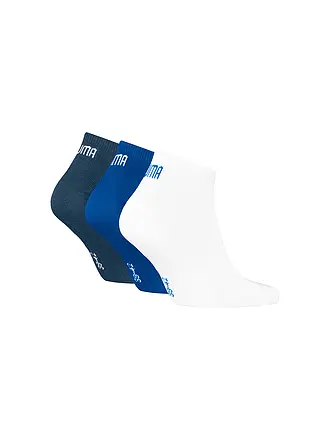 PUMA | Calcetines tipo sneaker lisos, paquete de 3 | blau